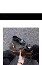 PENDRA Leather Platform British Shoes