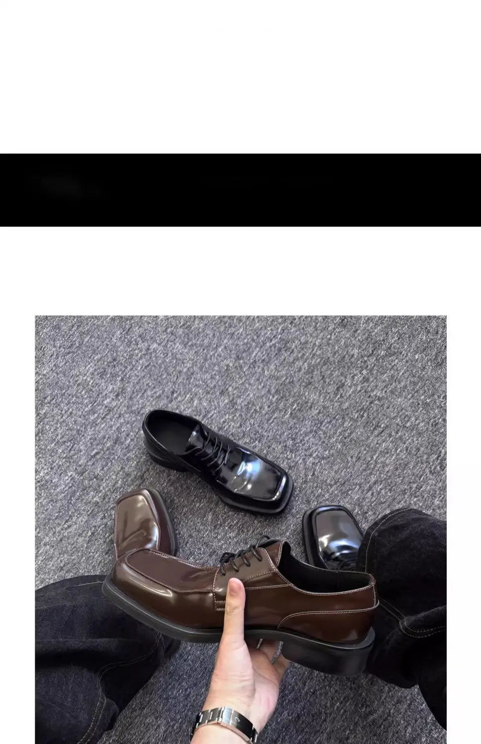 PENDRA Leather Platform British Shoes