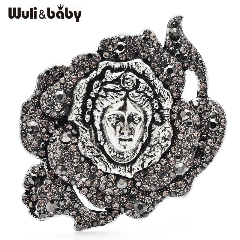 PENDRA Floraface Vintage Flower Face Brooch