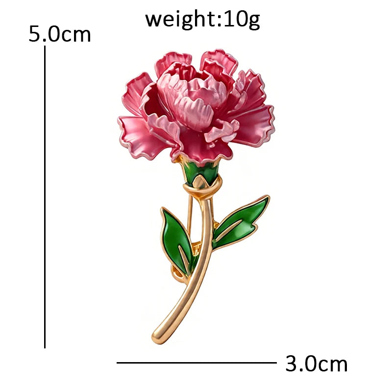 PENDRA Flora January Birthday Flower Brooch
