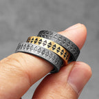 PENDRA Sawtooth Totem Rock Steel Ring