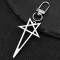 Pentagram Spike Rivet Hoop Earrings For Women Men Stainless Steel Gothic Punk Hiphop Rock Musical Ear Pendant Jewelry Gifts