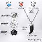 PENDRA Tiger Horn Pendant Necklace