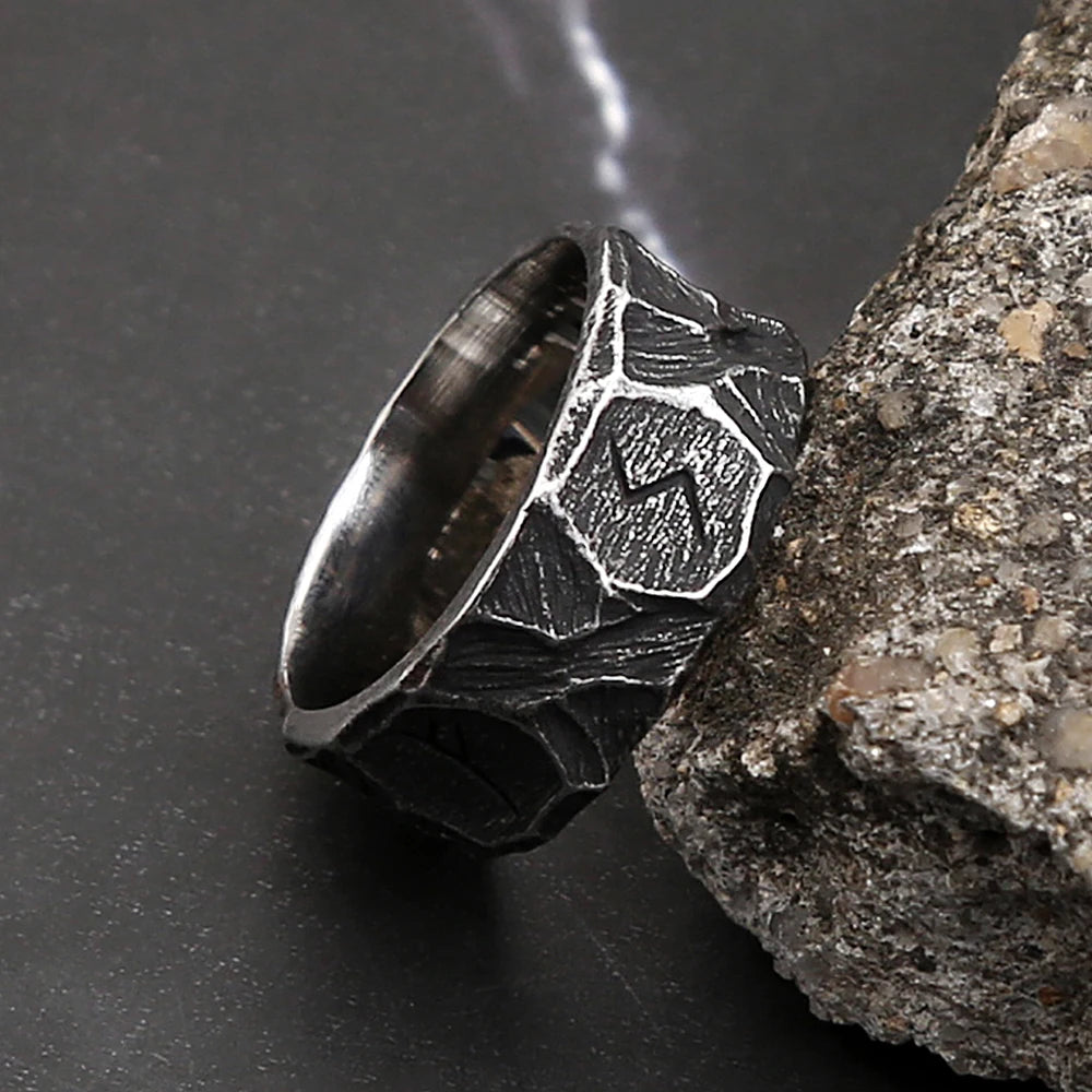 PENDRA Runestone Nordic Viking Rune Ring