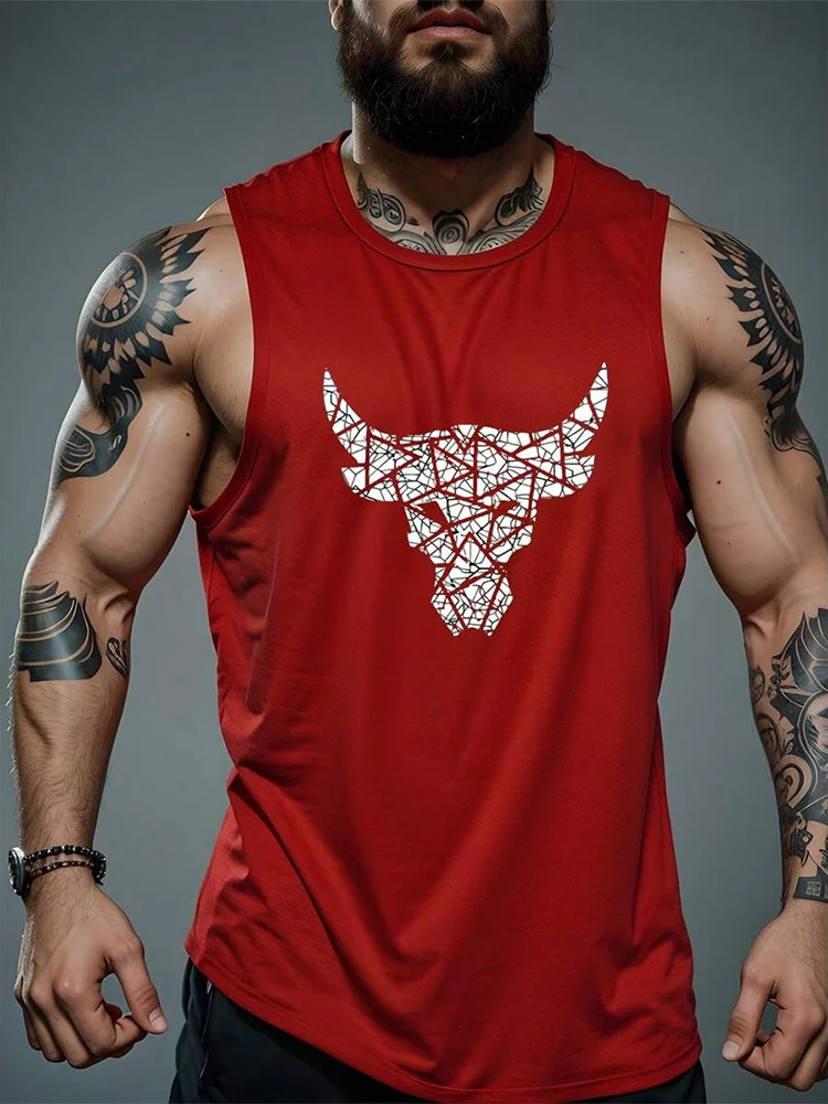 Summer Outdoor Sports Loose Comfortable Men's Tank Top Fitness Breathable Men's Tank Top Street Fashion Men's Sleeveless T-shirt