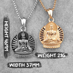 PENDRA Buddhism Buddha Sainless Gold Necklace