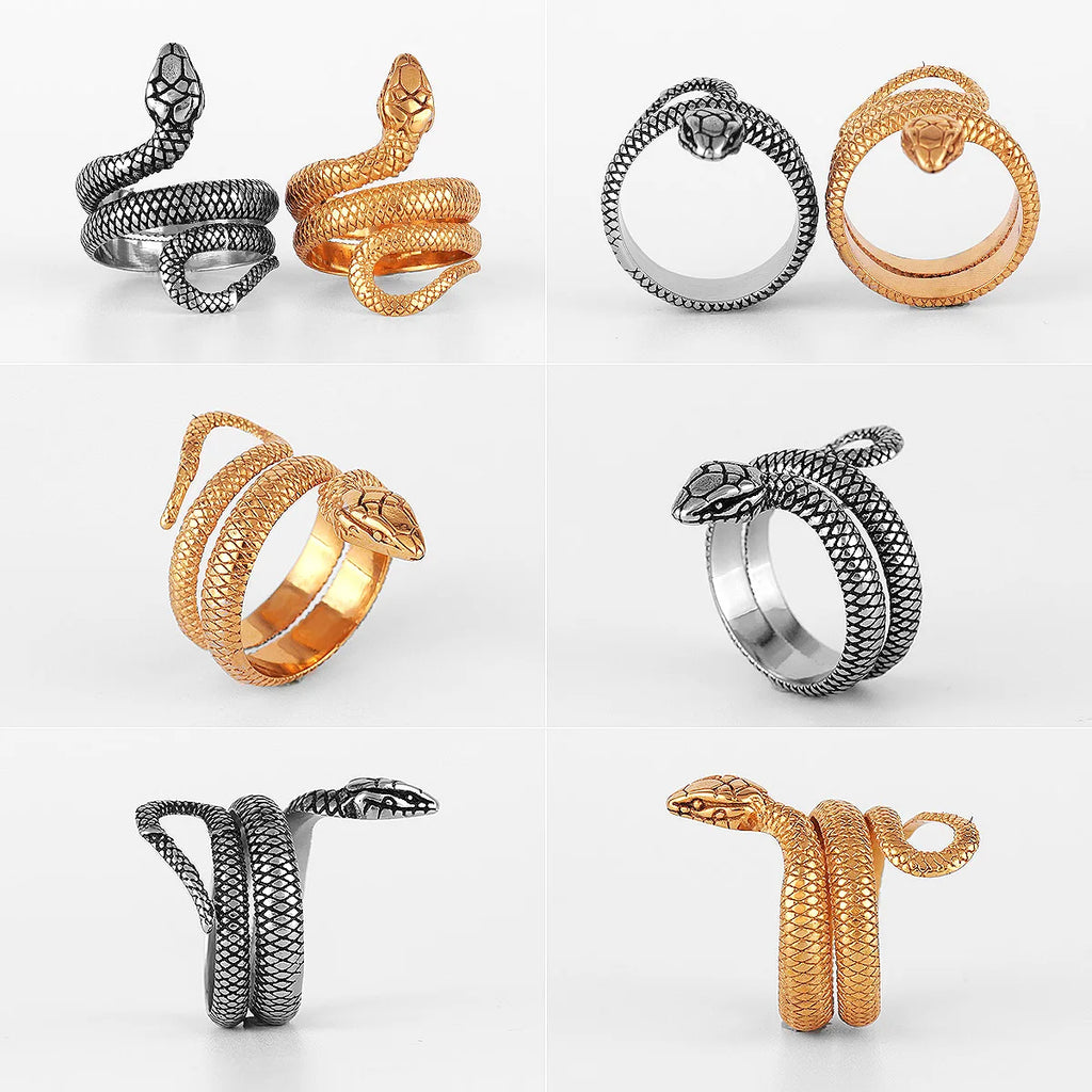 PENDRA Golden Snake Animal Ring