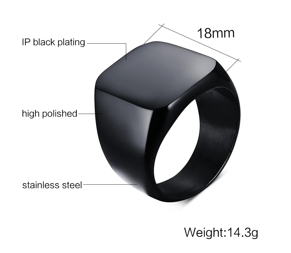 PENDRA Personalized Initials Letter Steel Ring