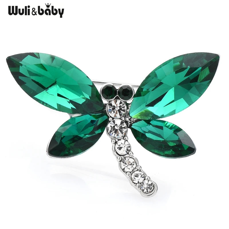 Wuli&baby Lovely Butterfly Brooches For Women Unisex 4-color Rhinestone Insects Party Casual Pins Gifts