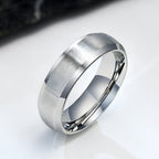 PENDRA Inclined Plane Matte Steel Ring