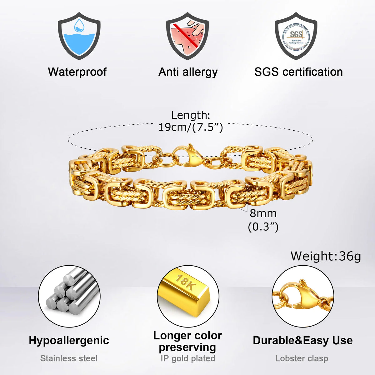 PENDRA Byzantine Braided Link Bracelet
