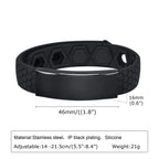 Free Engrave Silicone Bracelets for Men Boys,New Anti Static Custom ID Wristband,Personalized Jewelry
