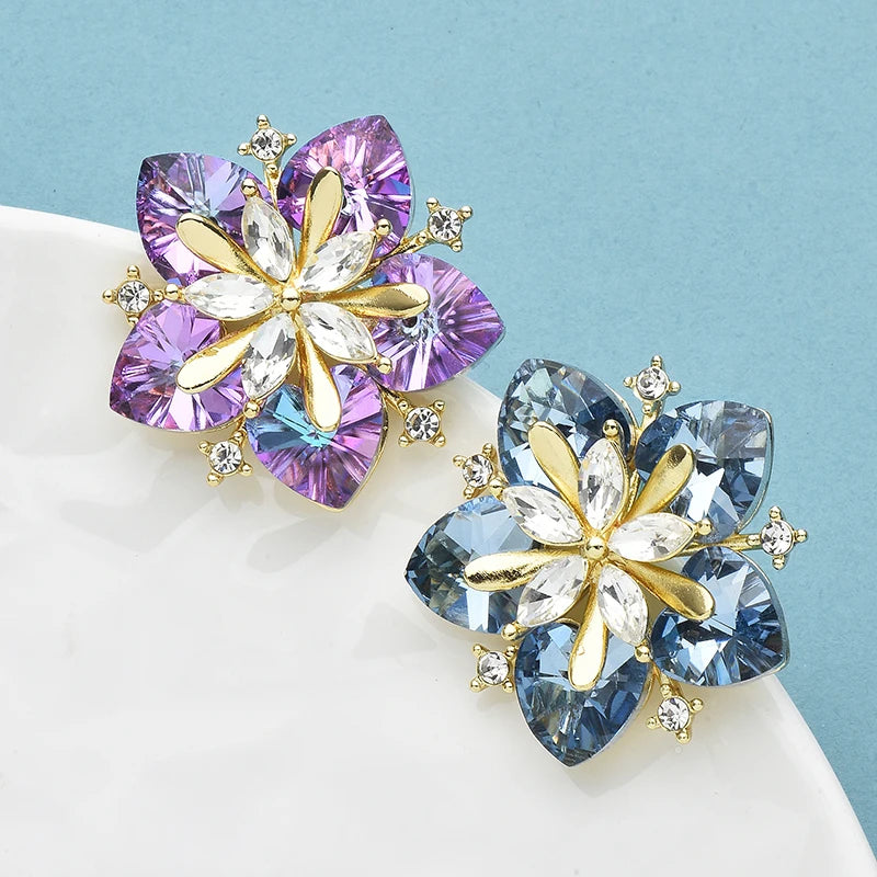 PENDRA Peachelle Crystal Peach Blossom Brooch