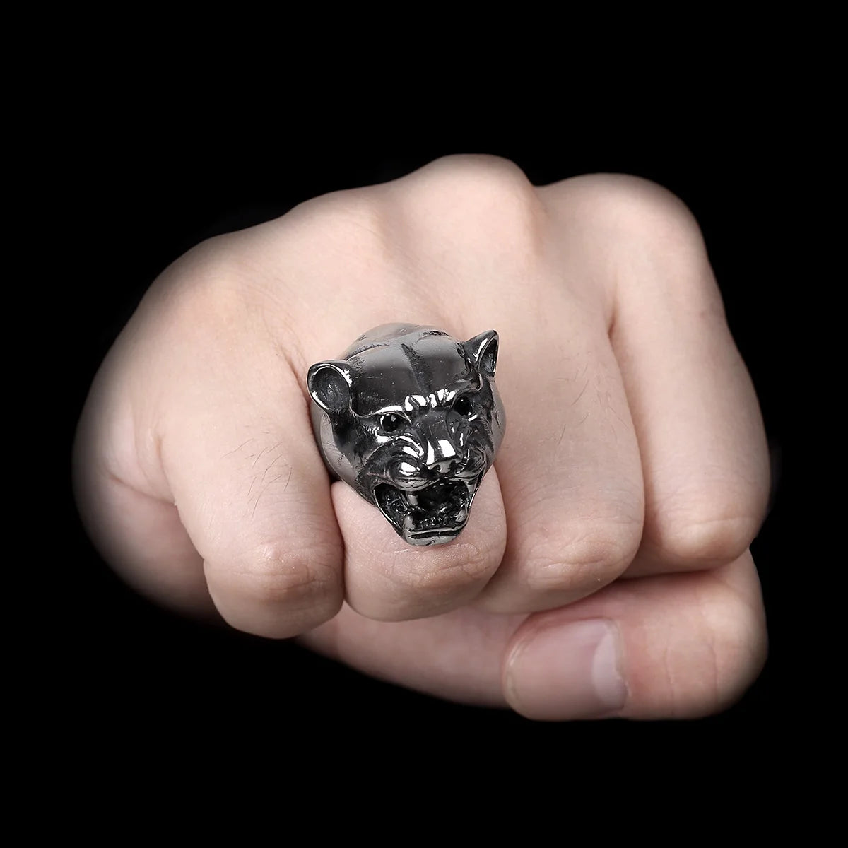 PENDRA Leopard Animal Punk Ring