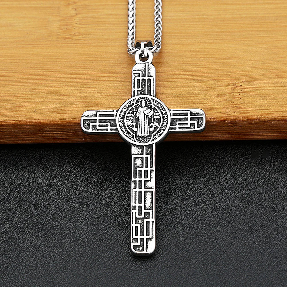 PENDRA Sacredcross Catholic Jesus Cross Pendant