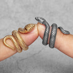 PENDRA Golden Snake Animal Ring