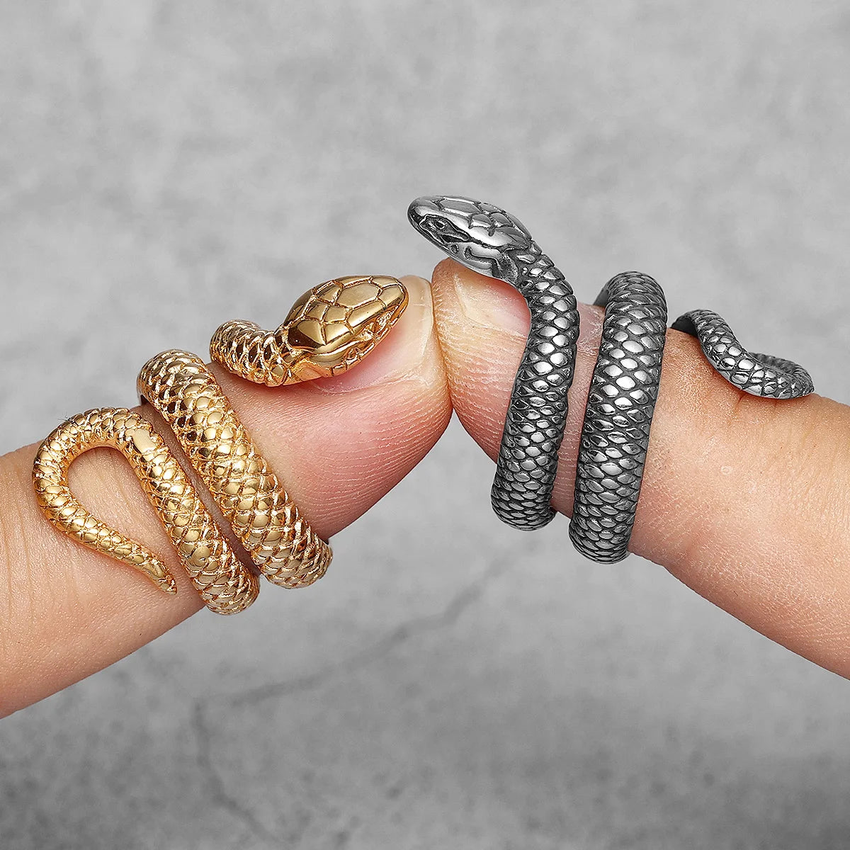 PENDRA Golden Snake Animal Ring