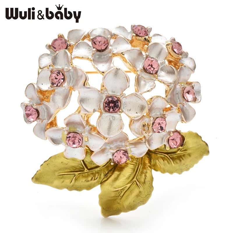 PENDRA Hydrangea Elegant Flower Brooch