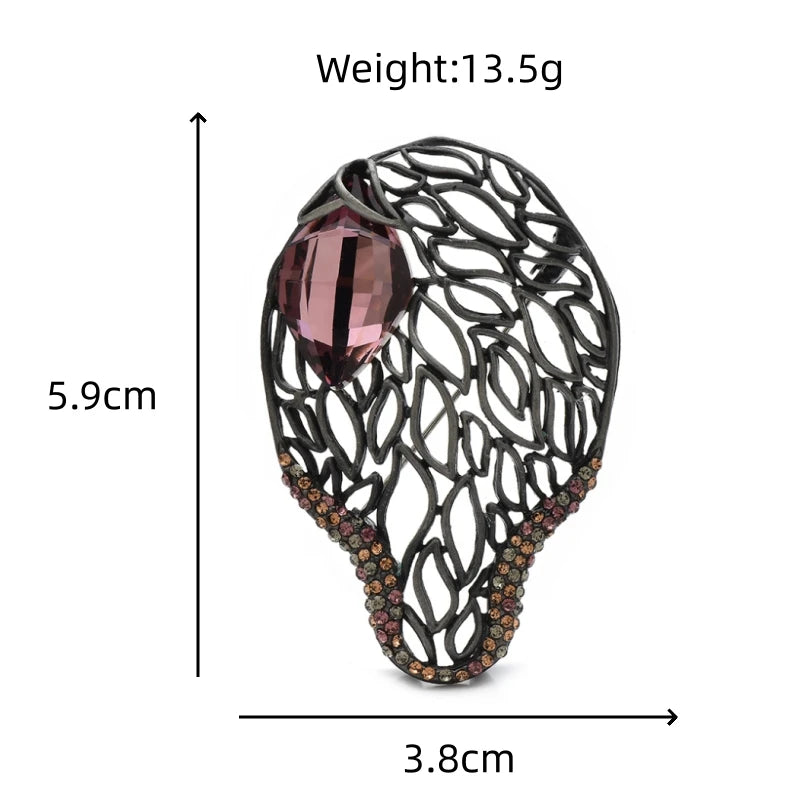 PENDRA Celestine Crystal Brooch
