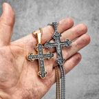 INRI Jesus Cross Religon Amulet Stainless Steel Men Women Necklaces Pendants Chain Punk Trendy Jewelry Creativity Gift Wholesale