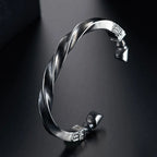 PENDRA Dragon Totem Stainless Steel Open Cuff Bracelet