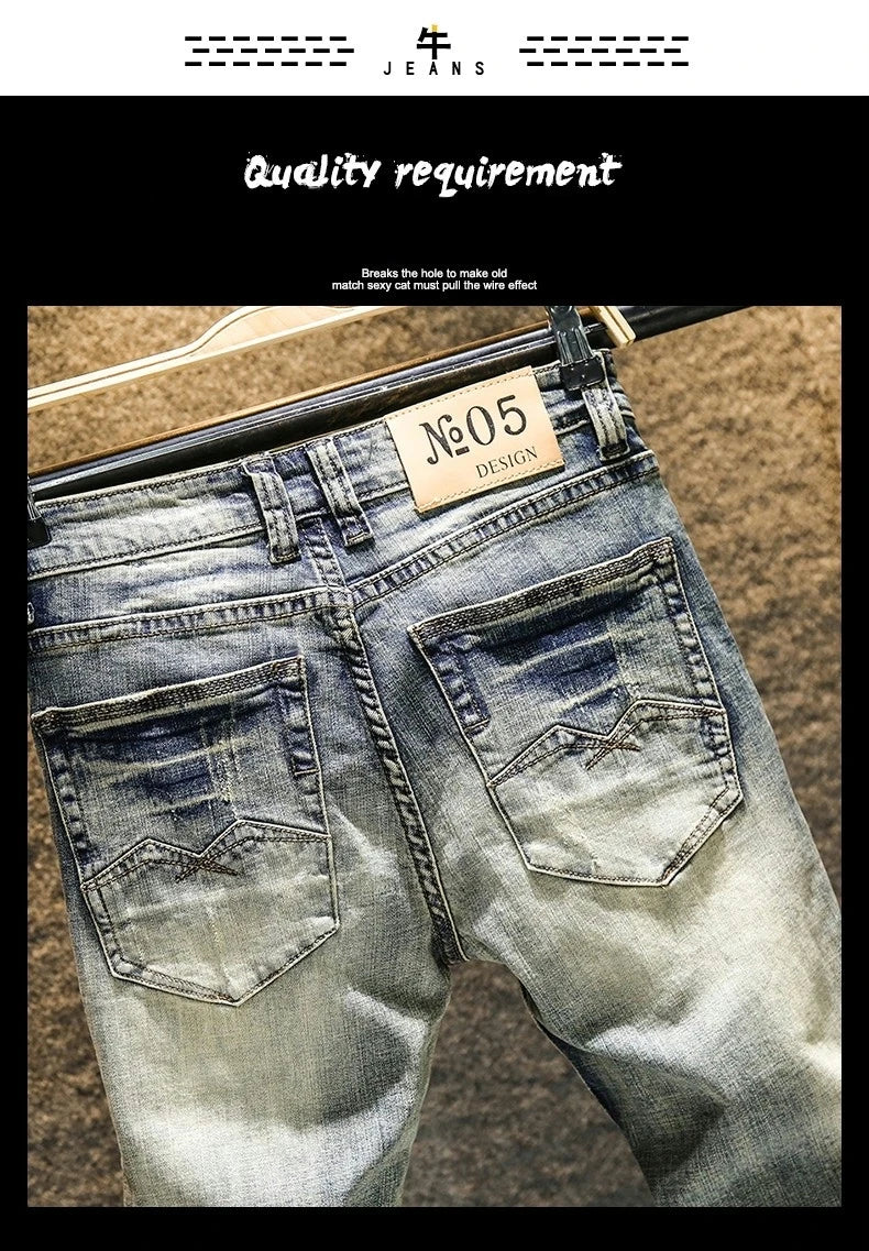 PENDRA Elastic Old Slim Pants