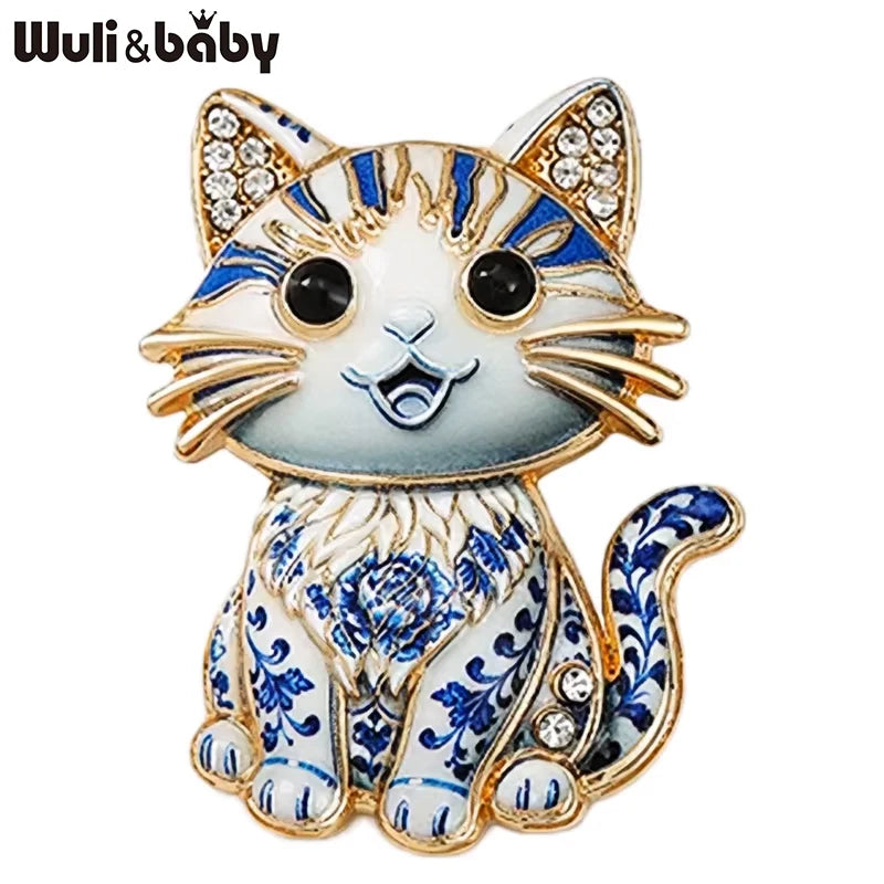 PENDRA Porcelain Animal Collection Brooch