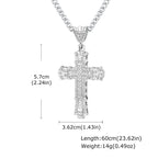 PENDRA Cross Rhinestone Pendant Necklace