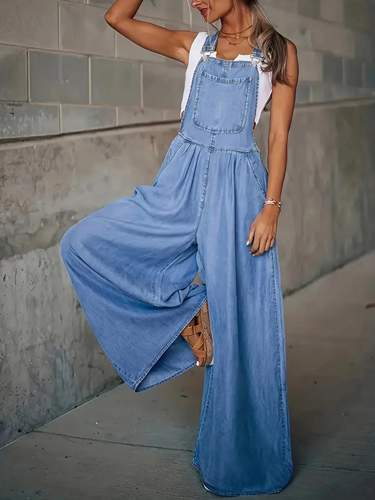 PENDRA Sleeveless Loose Side Jumpsuit