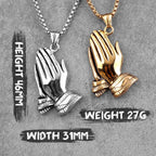 PENDRA Prayer Boyfriend Steel Necklace