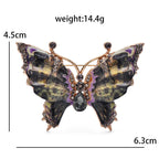 PENDRA Monarch Enamel Butterfly Brooch