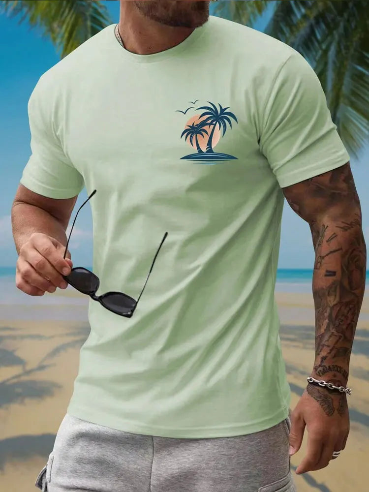 PENDRA Hawaiian Print Are T-Shirt