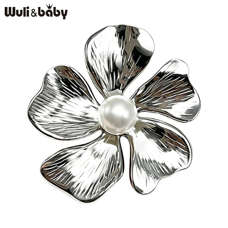 PENDRA Florielle Stainless Steel Flower Brooch