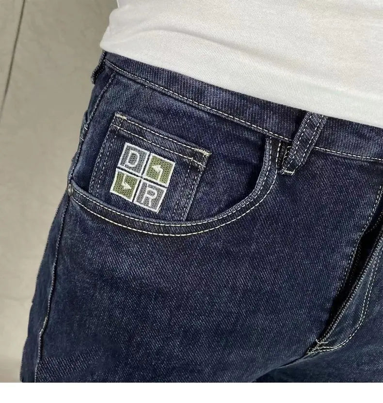New Harajuku Fashion Trendy Spring Autumn Slim Fit Casual Jeans for Men Vintage Tapered Pencil Pants Stretch Boyfriend Jeans