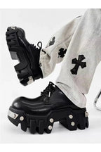 PENDRA Leather Iron Head Shoes