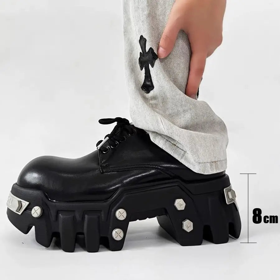 PENDRA Leather Iron Head Shoes