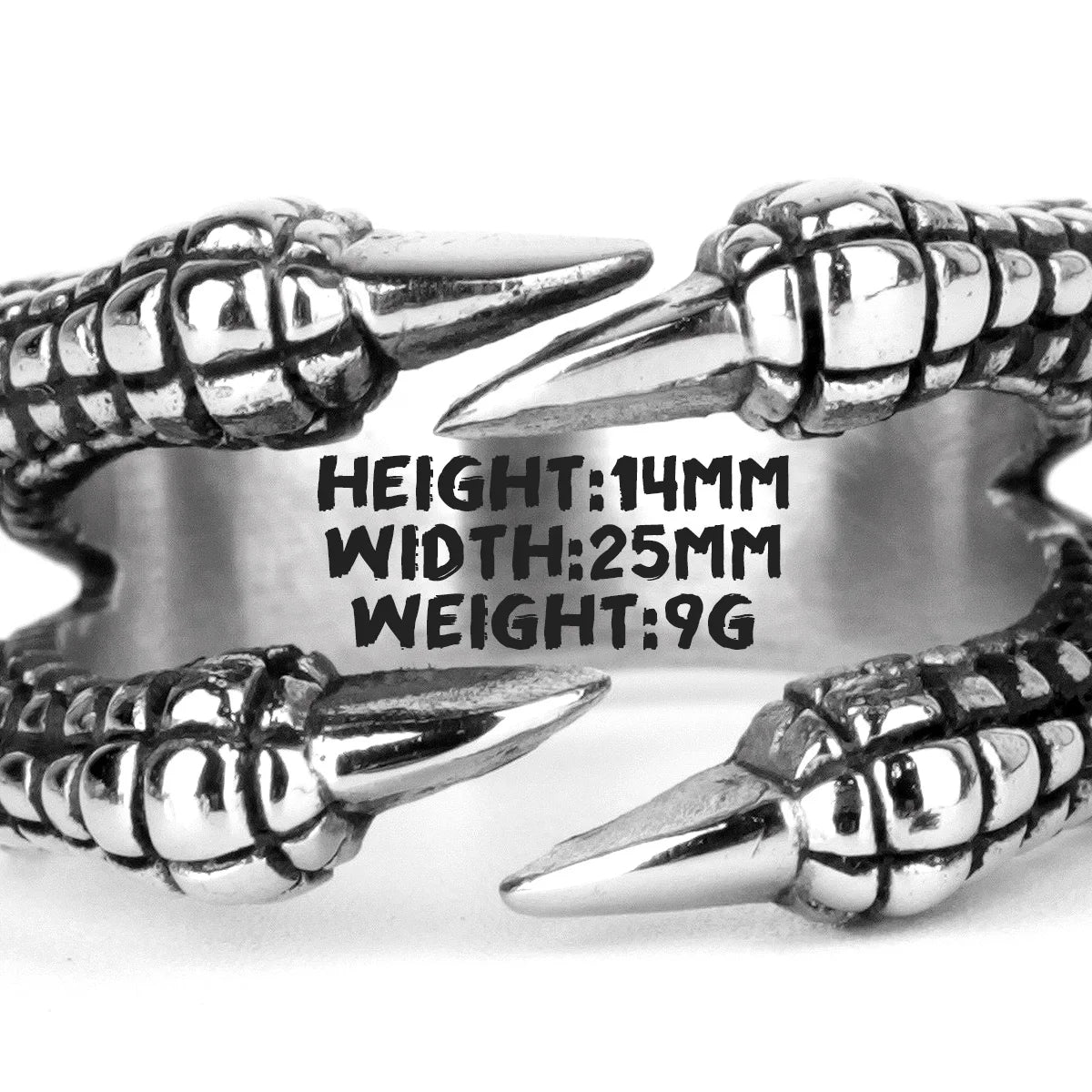 PENDRA Dragon Claw Personality Steel Ring