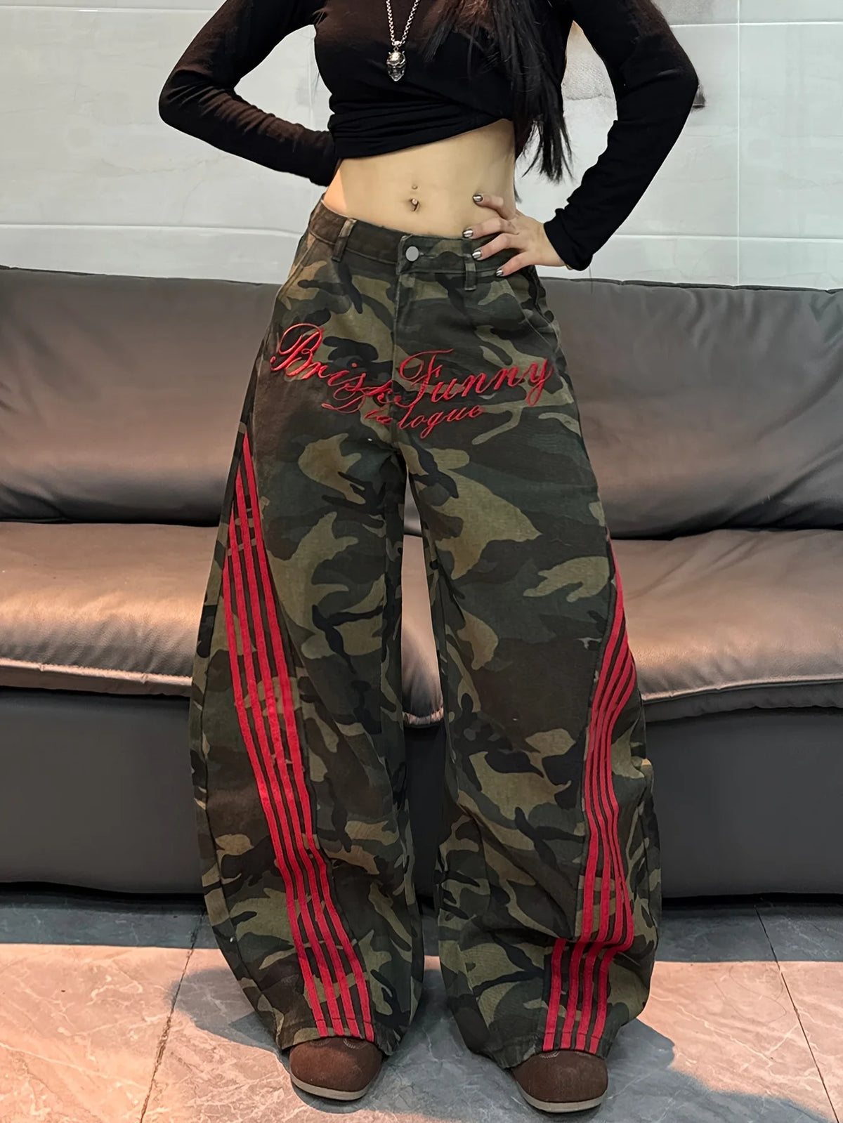 PENDRA American Camouflage Stripe Jeans