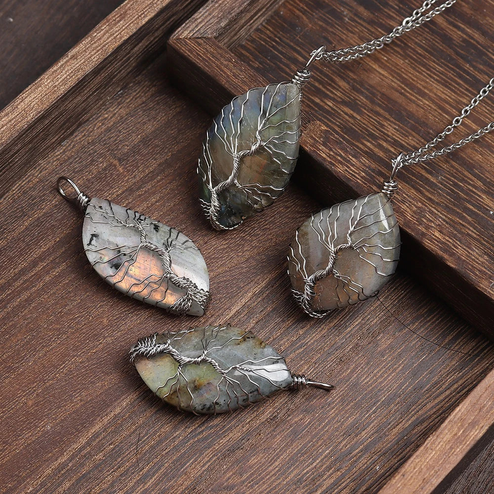 PENDRA Tree Life Crystal Necklace