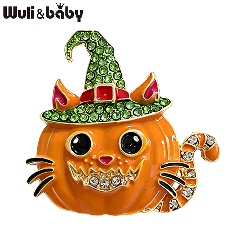 PENDRA Pumpkincat Cat Pumpkin Brooch