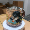 3D Embossed Duck Hunting Mug - Stainless Steel, Pistol Grip Handle, Vintage Outdoor Coffee Cup for Hunters & Wildlife Lovers