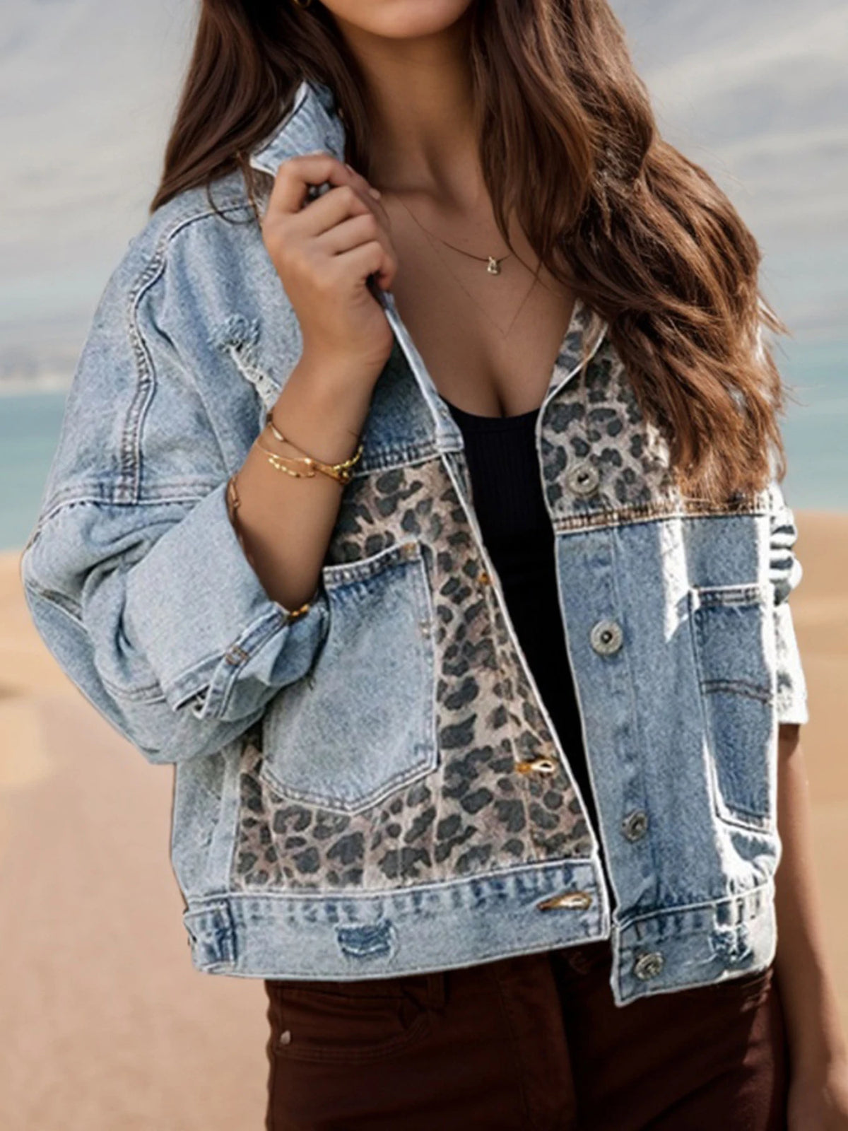 PENDRA Washed Blue Long Jacket