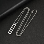 PENDRA Bar Silver Pendant Necklace