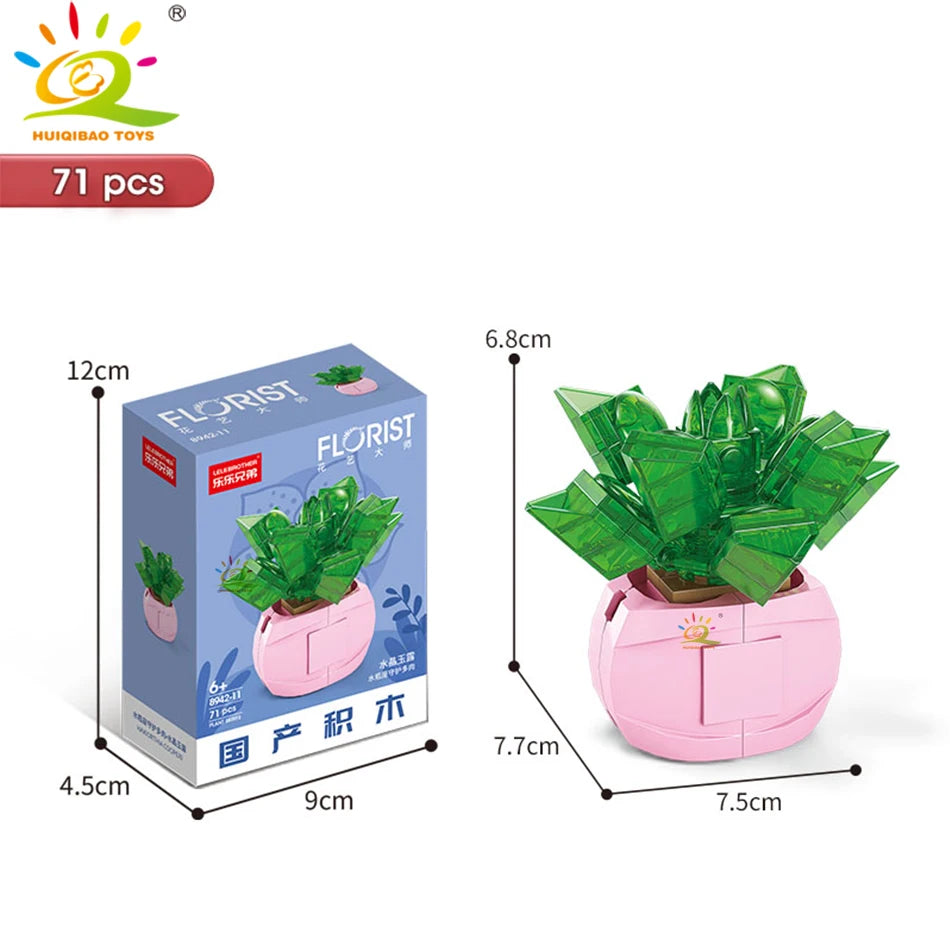 PENDRA Succulent Potted Floral Building Set