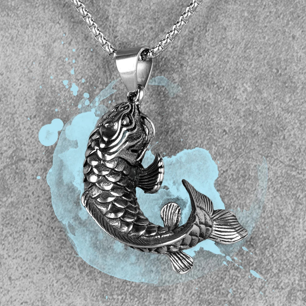PENDRA Koi Fish Animal Steel Necklace