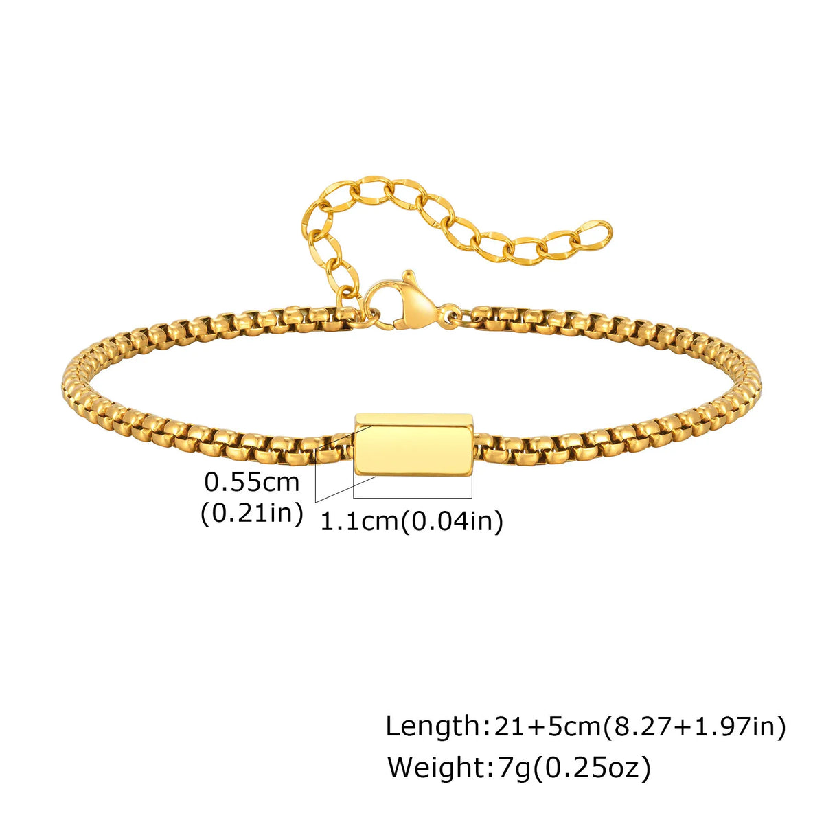 PENDRA Alphabet Letter Box Bracelet