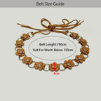 PENDRA Koralia Floral Boho Waist Chain Belt