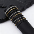 316L Twisted Rope Chain Bracelet for Men Women,  Adjustable Stainless Steel Chain Wristband,Minimalist Casual Jewelry Gift