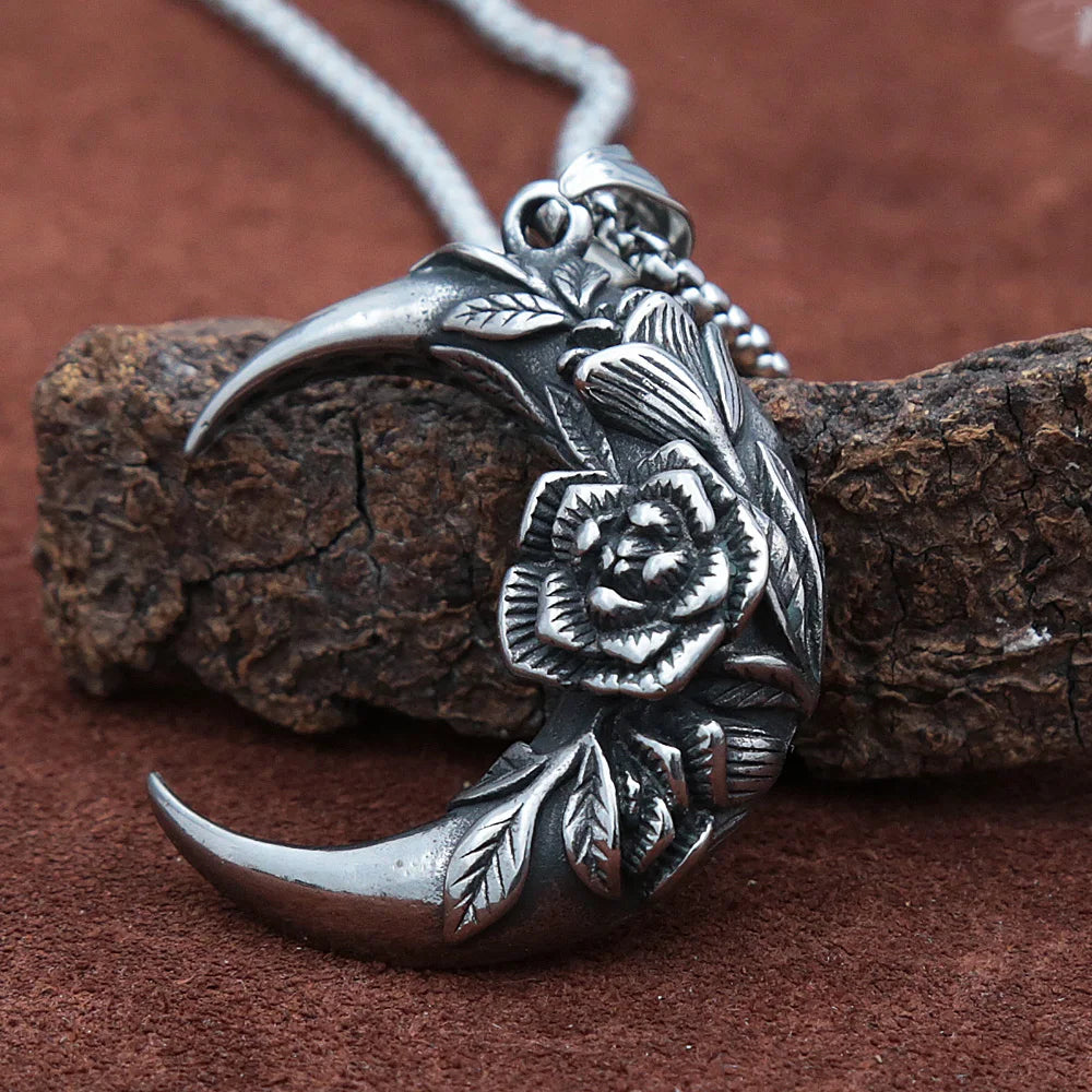 PENDRA Rosalia Stainless Steel Rose Pendant