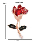 PENDRA Celestine Classic Rhinestone Flower Brooch